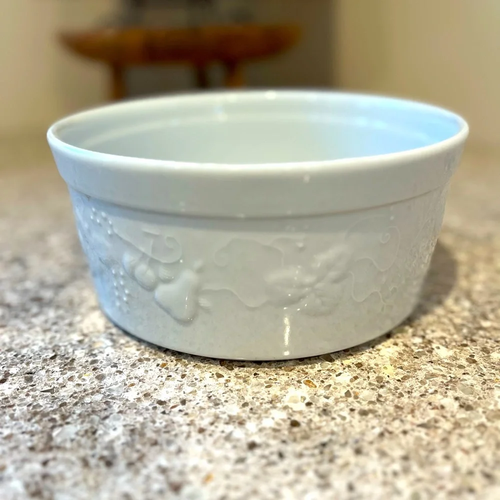 Crate & Barrel White Porcelain Serving Bowl